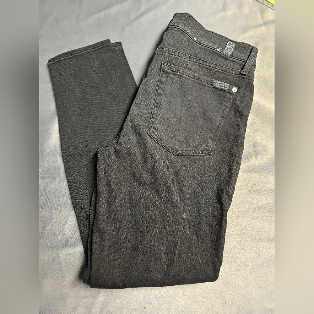 7 For All Mankind Jeans Women's Size 31 Skinny Ankle Black